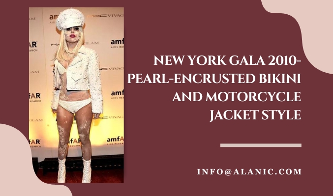 pearl-encrusted bikini & motorcycle jacket style