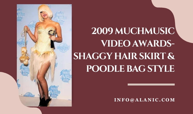 shaggy hair skirt with poodle bag