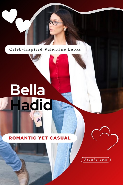 Bella Hadid Valentine's Day Looks