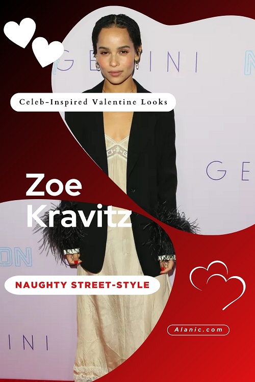 Zoe Kravitz Valentine's Day Looks