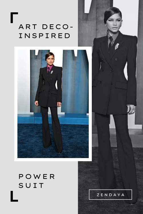 Zendaya in Art Deco-Inspired Power Suit