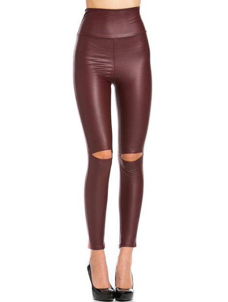 Wholesale Brown Pu Leather Leggings Manufacturer in USA, UK, Canada