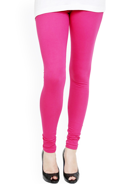 Wholesale Preppy Baby Pink Shiny Women's Leggings Manufacturer in
