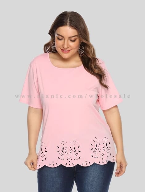 baby pink plus size womens top wholesaler