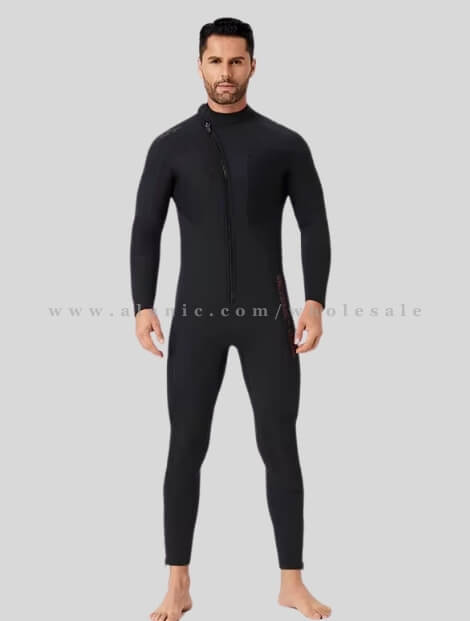 black mens swimsuit with front zip wholesaler