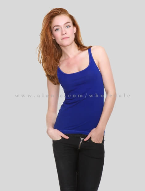 bright blue tank top for women vendor