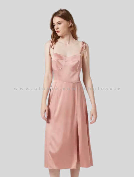 peach sleeveless night dress manufacturer
