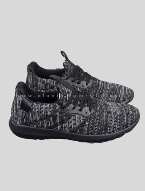 wholesale black mesh quick dry running shoe