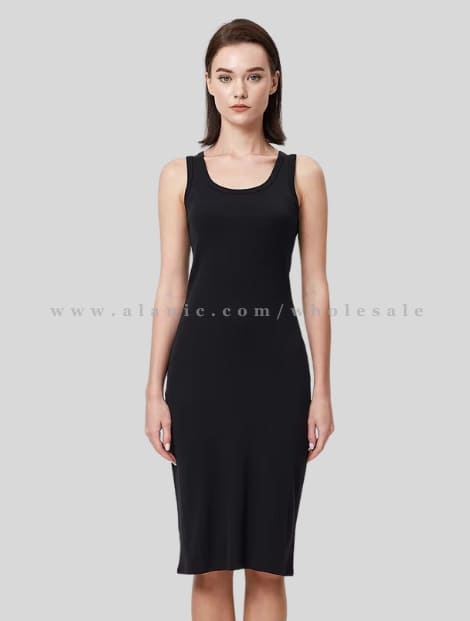 black round neck tank dress wholesaler