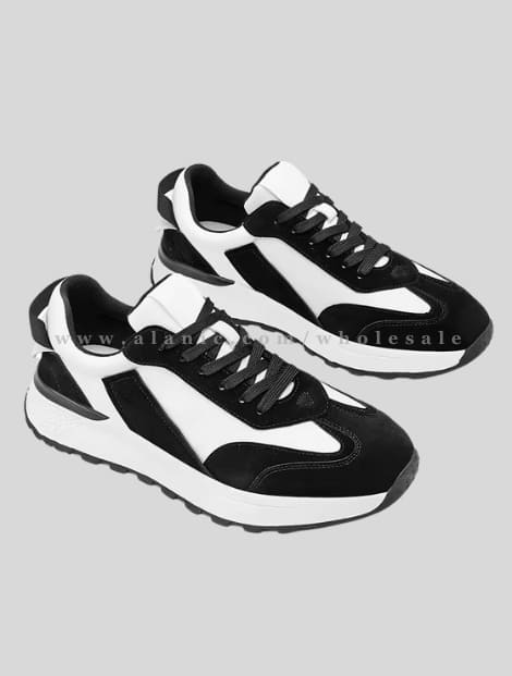 black & white lightweight running shoe in bulk