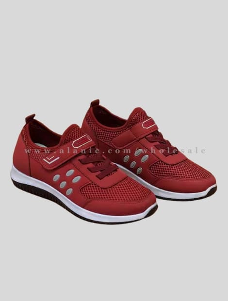 maroon velcro running shoe manufacturer