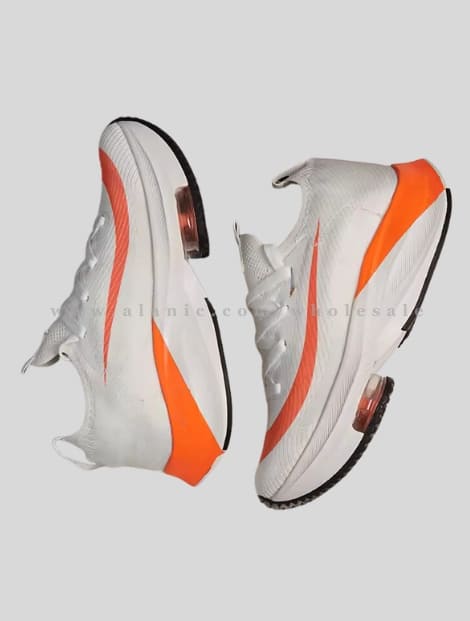 wholesale white & orange air pocket running shoe