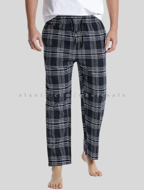 black mens flannel pajama pants vendor