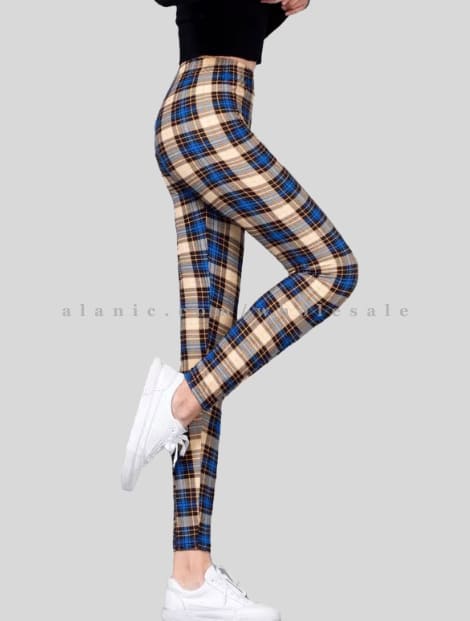 blue comfy flannel leggings in bulk