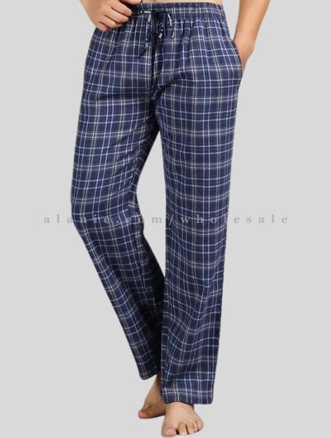 blue flannel pajama pants for mens manufacturer