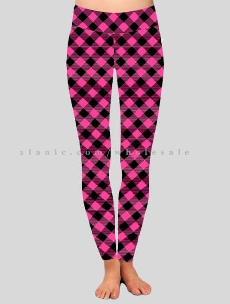 dark pink & black flannel leggings manufacturer