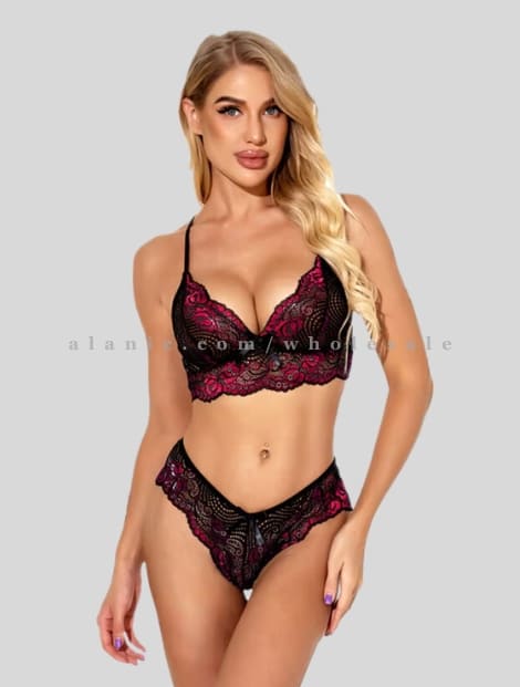 designer laced lingerie set supplier