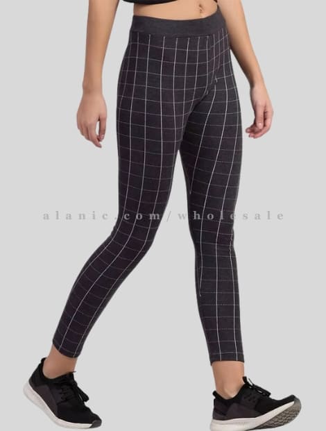 wholesale matte black flannel leggings