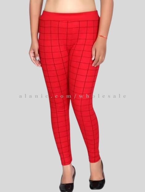 matte red flannel leggings manufacturer