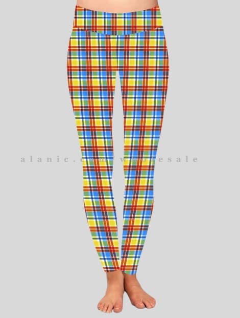 multicolored flannel leggings supplier