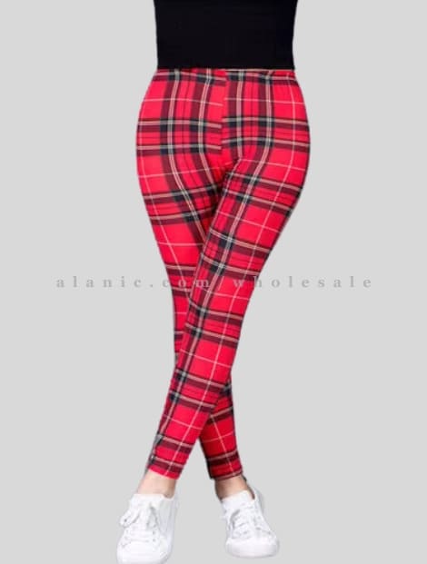 blue red & black flannel leggings wholesaler