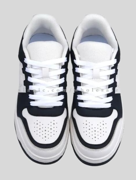 white & blue sneakers with mesh wholesaler