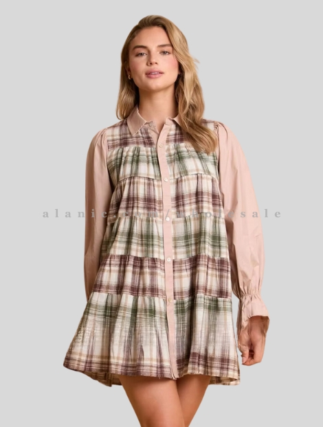 womens flannel dress with collar manufacturer