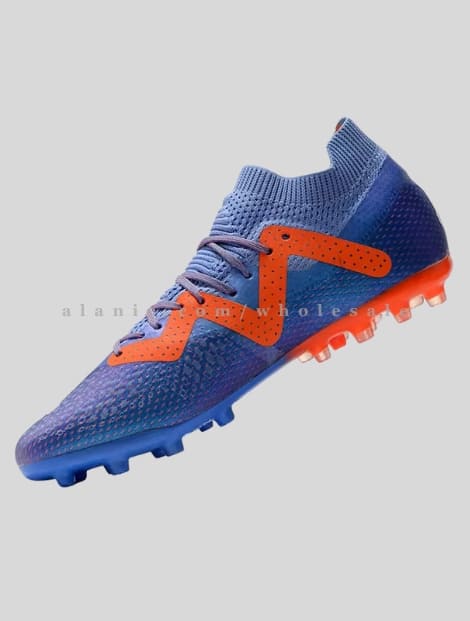 wholesale blue & orange sports shoes with spikes