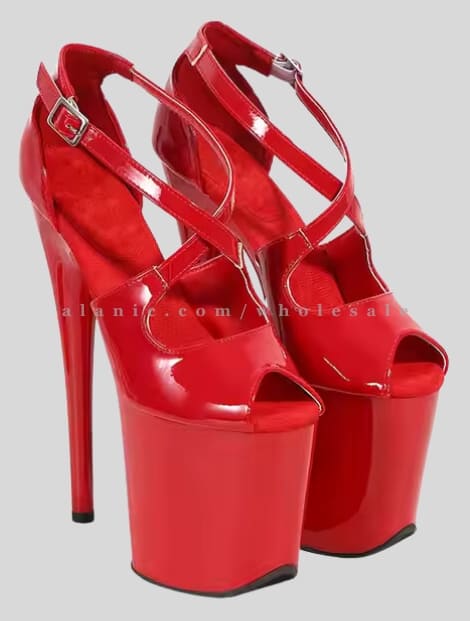 red high platform t-bar heels wholesaler