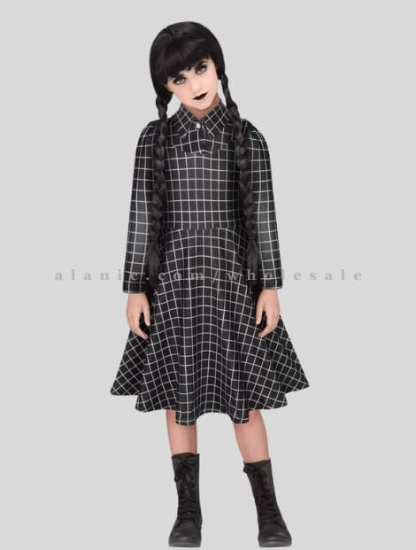 wednesday addams costume for girl in bulk