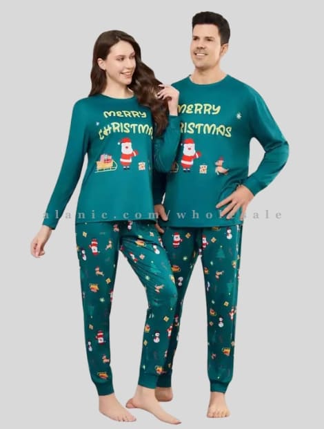 wholesale christmas printed pajama set for men & women