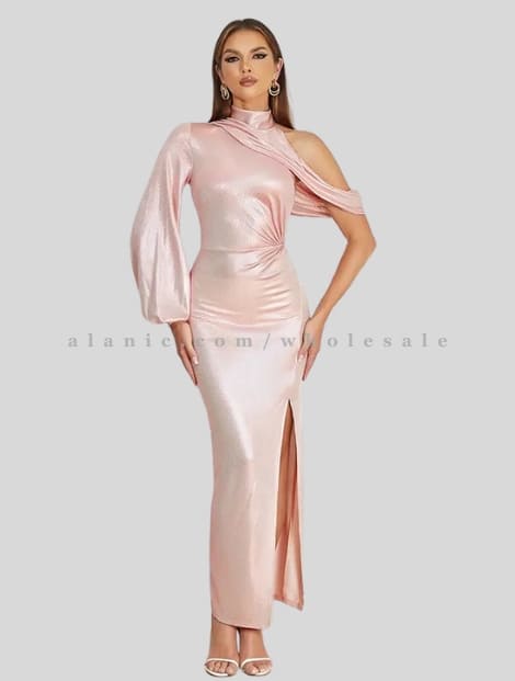 light pink high-neck hero dress in bulk