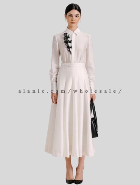 white pleated semi-circular skirt vendor