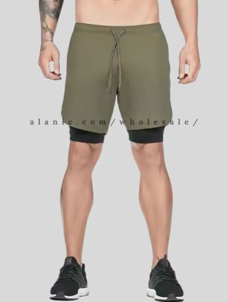 olive green athletic short for men wholesaler