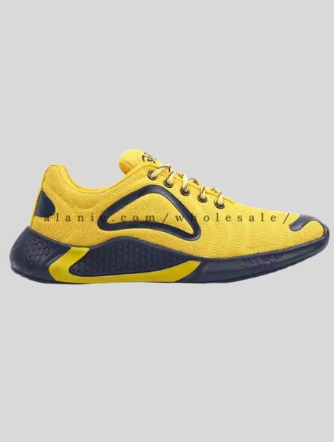 wholesale yellow & navy blue walking shoes